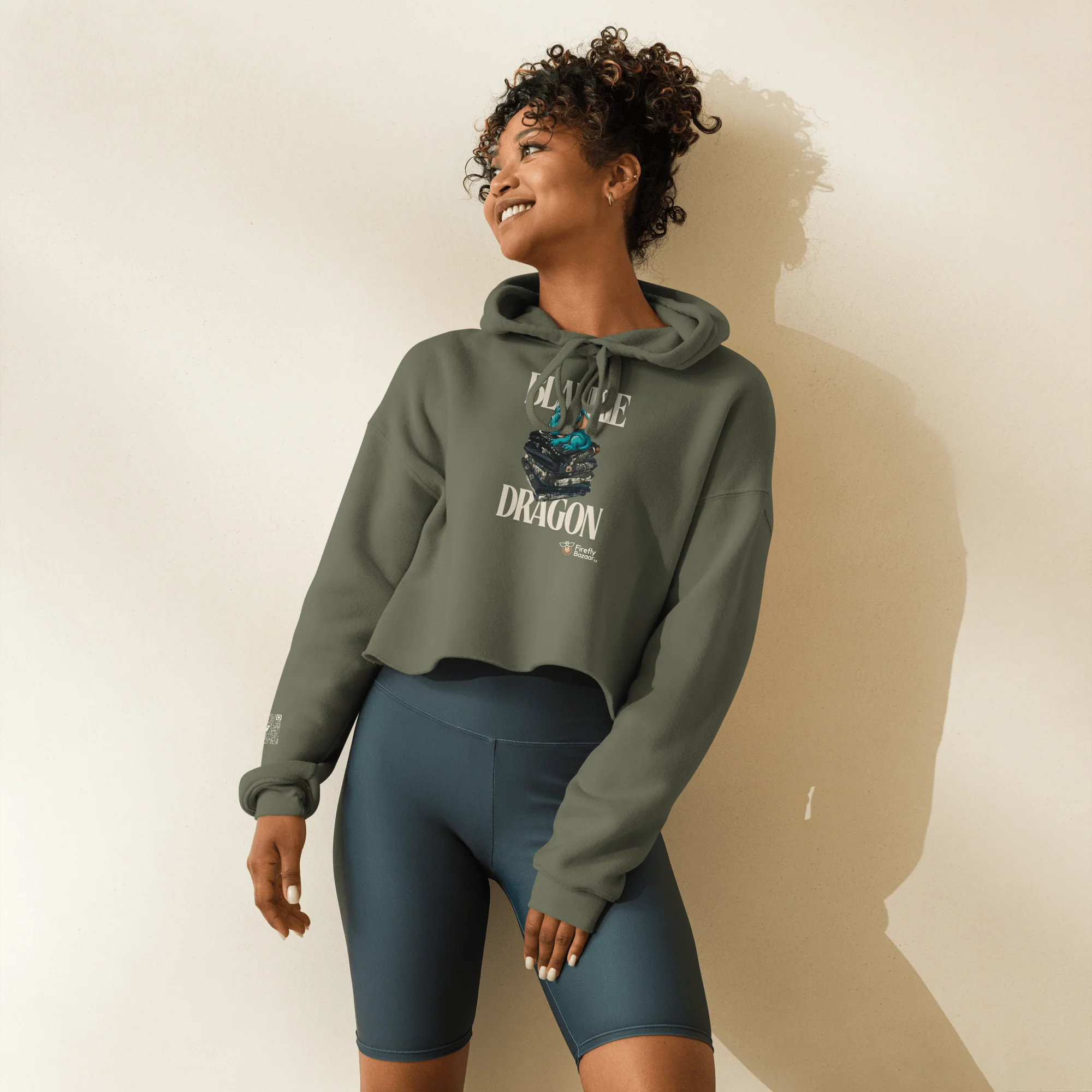 Blankie Dragon Crop Hoodie - Image 7