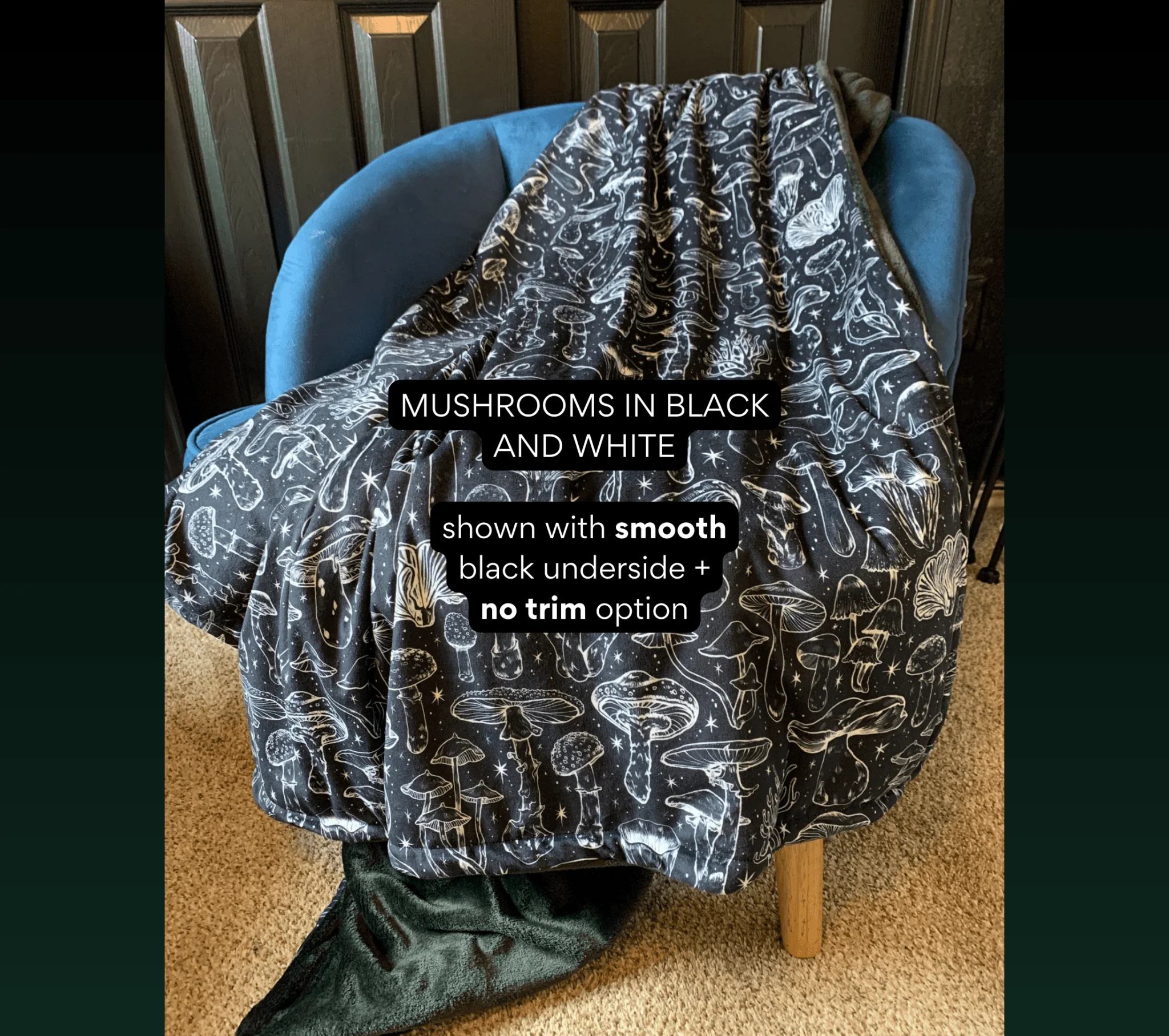 Custom Grownup Blankies - Dark Collection, Minky Blanket - Image 32