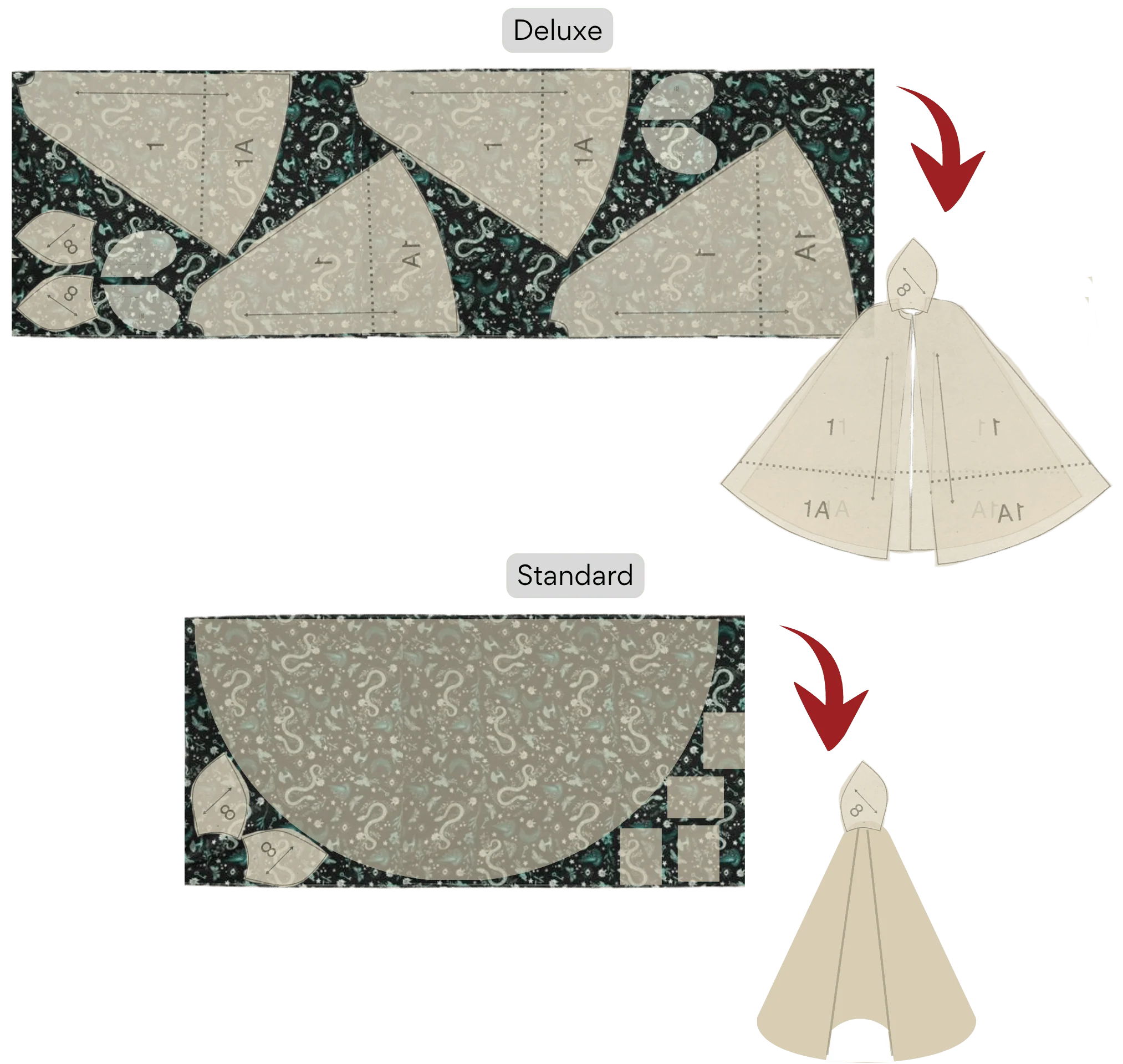 Standard Minky Cloak - Customizable Hooded Cape - Image 3