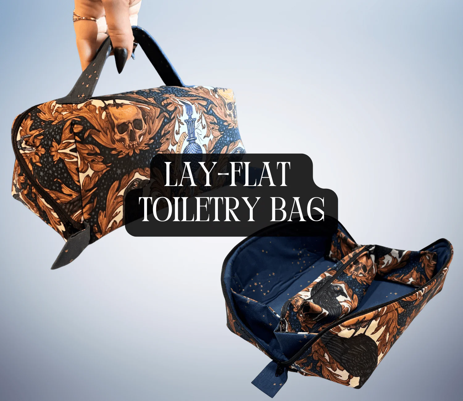 Toiletry Bag - Lay-Flat Makeup Bag